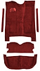 5-Piece Molded Cut Pile Carpet Kit for 1979-1981 Chevrolet El Camino, GMC Caballero [Mass Backing, Dark Red/Carmine] - image 1