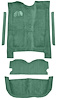 5-Piece Molded Cut Pile Carpet Kit for 1979-1981 Chevrolet El Camino, GMC Caballero [Mass Backing, Silver Green/Jade] - image 1