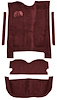 5-Piece Molded Cut Pile Carpet Kit for 1979-1981 Chevrolet El Camino, GMC Caballero [Mass Backing, Maroon] - image 1
