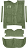 5-Piece Molded Cut Pile Carpet Kit for 1979-1981 Chevrolet El Camino, GMC Caballero [Mass Backing, Willow Green] - image 1