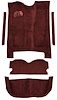 5-Piece Molded Cut Pile Carpet Kit for 1979-1981 Chevrolet El Camino, GMC Caballero [Mass Backing, Claret/Oxblood] - image 1