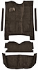 5-Piece Molded Cut Pile Carpet Kit for 1982-1986 Chevrolet El Camino, GMC Caballero [OE-Style Jute Backing, Dark Briar Brown] - image 1