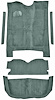 5-Piece Molded Cut Pile Carpet Kit for 1982-1986 Chevrolet El Camino, GMC Caballero [OE-Style Jute Backing, Silver Green/Jade] - image 1