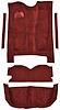 5-Piece Molded Cut Pile Carpet Kit for 1987 Chevrolet El Camino, GMC Caballero [Mass Backing, Claret/Oxblood] - image 1