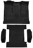 Molded Loop Passenger and Cargo Area Carpet for 1973 Chevrolet Blazer, GMC Jimmy [OE-Style Jute Backing, 4-Piece, Black] - image 1