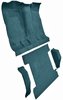 Molded Cut Pile Passenger and Cargo Area Carpet for 1974-1977 Chevy Blazer, GMC Jimmy [OE-Style Jute Backing, 4-Piece, Blue] - image 2