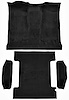 Molded Cut Pile Passenger and Cargo Area Carpet for 1974-1977 Chevy Blazer, GMC Jimmy [Mass Backing, 4-Piece, Black] - image 1