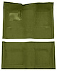 Molded Loop Carpet for 1968 Chevrolet Chevy II Nova and 1969-1972 Chevrolet Nova [OE-Style Jute Backing, Bench Seat, Moss Green] - image 1