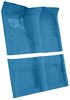 Molded Loop Carpet for 1968 Chevrolet Chevy II Nova, 1969-1972 Chevrolet Nova [OE-Style Jute Backing, Bench Seat, Bright Blue] - image 2