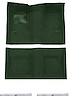 Molded Loop Carpet Kit for 1968 Chevrolet Chevy II Nova and 1969-1972 Chevrolet Nova [Mass Backing, Bench Seat, Dark Green] - image 1