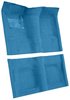 Molded Loop Carpet for 1968 Chevrolet Chevy II Nova, 1969-1972 Chevrolet Nova [Mass Backing, Bench Seat, Bright Blue] - image 2