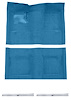 Molded Loop Carpet Kit for 1968 Chevrolet Chevy II Nova, 1969-1972 Chevrolet Nova [Mass Backing, Bench Seat, Bright Blue] - image 1