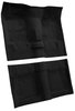 Molded Loop Carpet for 1968 Chevrolet Chevy II, 1969-1972 Chevy Nova [OE-Style Jute Backing, Bucket Seat w/Console, Black] - image 2