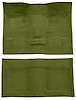 Molded Loop Carpet for 1968 Chevrolet Chevy II, 1969-1972 Chevy Nova [OE-Style Jute Backing, Bucket Seat w/Console, Moss Green] - image 1