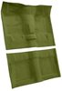 Molded Loop Carpet for 1968 Chevrolet Chevy II, 1969-1972 Chevy Nova [OE-Style Jute Backing, Bucket Seat w/Console, Moss Green] - image 2