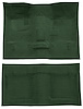 Molded Loop Carpet for 1968 Chevrolet Chevy II, 1969-1972 Chevy Nova [Mass Backing, Bucket Seat w/Console, Dark Green] - image 1