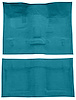 Molded Loop Carpet for 1968 Chevrolet Chevy II, 1969-1972 Chevy Nova [Jute Backing, Bucket Seat w/o Console, Bright Blue] - image 1