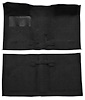 Molded Loop Carpet for 1962-1967 Chevrolet Chevy II Nova [OE-Style Jute Backing, Bucket Seats w/Console, Black] - image 1