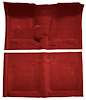Molded Loop Carpet for 1962-1967 Chevrolet Chevy II Nova [Mass Backing, Bucket Seats w/Console, 4-Speed, Red] - image 1