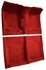Molded Loop Carpet for 1962-1967 Chevrolet Chevy II Nova [Mass Backing, Bucket Seats w/Console, 4-Speed, Red] - image 2