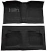 Molded Loop Carpet for 1959-1960 Chevrolet Bel Air, Biscayne, Impala [OE-Style Jute Backing, Hardtop/Convertible, Black] - image 1