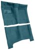 Molded Loop Carpet for 1965-1970 Chevrolet Bel Air, Biscayne, Impala [Mass Backing, Automatic Transmission, Medium Blue] - image 2