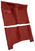 Molded Loop Carpet for 1965-1970 Chevrolet Bel Air, Biscayne, Impala [OE-Style Jute Backing, 4-Speed Manual Transmission, Red] - image 2