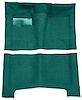 Molded Loop Carpet for 1965-1970 Chevrolet Bel Air, Biscayne, Impala [OE-Style Jute Backing, 4-Speed Manual Transmission, Aqua] - image 1
