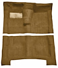 Molded Loop Carpet for 1965-1970 Chevy Bel Air, Biscayne, Impala [OE Jute Backing, 4-Speed, Without Console, Medium Saddle] - image 1