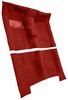 Molded Loop Carpet for 1965-1970 Chevrolet Bel Air, Biscayne, Impala [Mass Backing, 4-Speed, Without Console, Red] - image 2