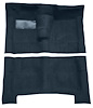 Molded Loop Carpet for 1965-1970 Chevrolet Bel Air, Biscayne, Impala [Mass Backing, 4-Speed, Without Console, Dark Blue] - image 1