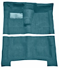 Molded Loop Carpet for 1965-1970 Chevrolet Bel Air, Biscayne, Impala [Mass Backing, 4-Speed, Without Console, Medium Blue] - image 1