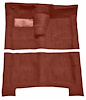 Molded Loop Carpet for 1965-1970 Chevrolet Bel Air, Biscayne, Impala [Mass Backing, 4-Speed, Without Console, Medium Red] - image 1
