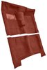 Molded Loop Carpet for 1965-1970 Chevrolet Bel Air, Biscayne, Impala [Mass Backing, 4-Speed, Without Console, Medium Red] - image 2