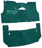 Cut-N-Sewn Loop Carpet for 1955 Chevy Bel Air [OE-Style Jute Backing, Bench Seat, Aqua] - image 2