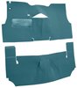 Cut-N-Sewn Loop Carpet for 1956 Chevy Bel Air [OE-Style Jute Backing, 2-Door, Hardtop, Bench Seat, Medium Blue] - image 2