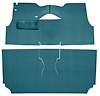 Cut-N-Sewn Loop Carpet for 1956 Chevy Bel Air, Nomad [OE-Style Jute Backing, 2-Door, Hardtop, Bucket Seats, Medium Blue] - image 1