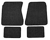 Molded Loop Floor Mats Fits Select 1968-1972 Buick, Chevrolet, Oldsmobile, Pontiac Models [4-Piece, Black] - image 1