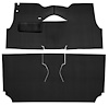 Cut-N-Sewn Loop Carpet for 1956 Chevy Bel Air [OE-Style Jute Backing, Bucket Seats, Black] - image 1