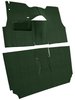 Cut-N-Sewn Loop Carpet for 1956 Chevy Bel Air [OE-Style Jute Backing, Bucket Seats, Dark Green] - image 2