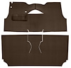Cut-N-Sewn Loop Carpet for 1956 Chevy Bel Air [OE-Style Jute Backing, Bucket Seats, Dark Brown] - image 1