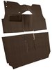 Cut-N-Sewn Loop Carpet for 1956 Chevy Bel Air [OE-Style Jute Backing, Bucket Seats, Dark Brown] - image 2