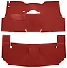 Cut-N-Sewn Loop Carpet for 1957 Chevy Bel Air [OE-Style Jute Backing, Bucket Seats, Red] - image 1