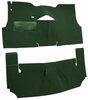 Cut-N-Sewn Loop Carpet for 1957 Chevy Bel Air [OE-Style Jute Backing, Bucket Seats, Dark Green] - image 2