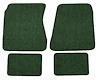 Molded Loop Floor Mats Fits Select 1968-1972 Buick, Chevrolet, Oldsmobile, Pontiac Models [4-Piece, Dark Green] - image 1
