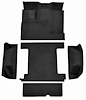 Molded Loop Carpet for 1966-1973 Ford Bronco [Mass Backing, Single Gas Tank, 5-Piece, Black] - image 1