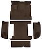Molded Loop Carpet for 1966-1973 Ford Bronco [Mass Backing, Single Gas Tank, 5-Piece, Dark Brown] - image 1