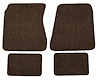 Molded Loop Floor Mats Fits Select 1968-1972 Buick, Chevrolet, Oldsmobile, Pontiac Models [4-Piece, Dark Brown] - image 1