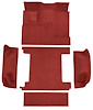 Molded Loop Carpet for 1966-1973 Ford Bronco [Mass Backing, Dual Gas Tanks, 5-Piece, Red] - image 1