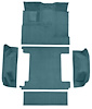 Molded Loop Carpet for 1966-1973 Ford Bronco [Mass Backing, Dual Gas Tanks, 5-Piece, Medium Blue] - image 1